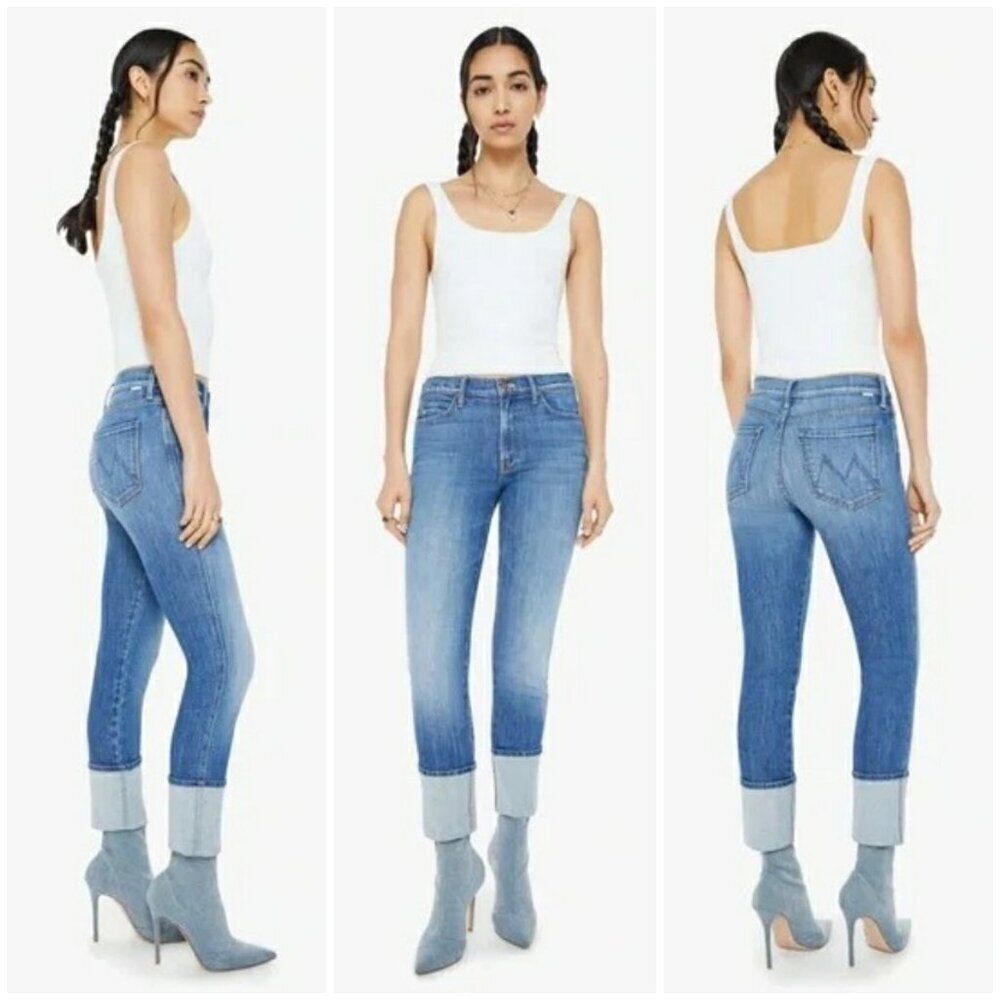 💕MOTHER💕 The High Waisted Pony Boy Ankle Jeans ~ Loafers and Lassos 28 NWT - Picture 8 of 16